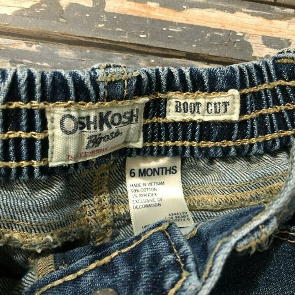OshKosh B'gosh Girl Baby Girl Demin Boot Cut Jeans Size 6 Months - Picture 5 of 5